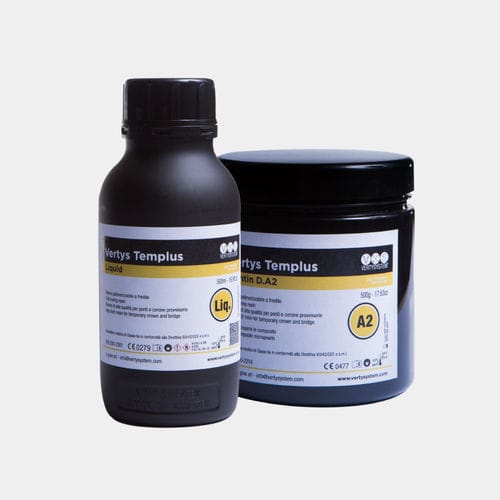 Resin dental material - Templus - Vertysystem - A.Gree SRL - for dental crowns / for dental bridges / powder