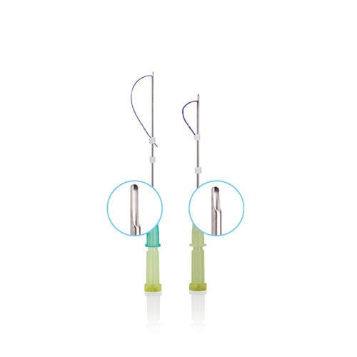Resorbable lifting thread - Visu III - W&O medical esthetics - notched / smooth