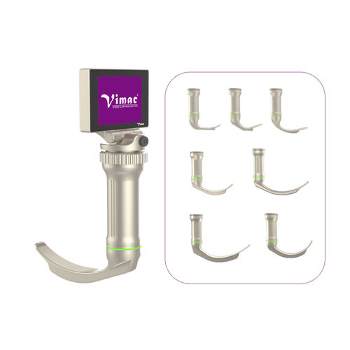 Pediatric video laryngoscope - VM110R-TM03 - Vimac - with integrated video monitor / with blade