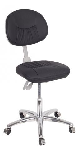 Dental stool - PREMIUM - SAEVO - height-adjustable / with backrest / on casters