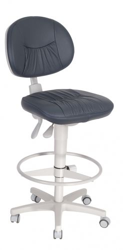 Dental stool - PROFESSIONAL II - SAEVO - height-adjustable / with backrest / with footrest