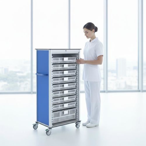 Consumable cabinet - FG-PW-C6015001L - Fangge Medical - with basket / with sliding door / aluminum