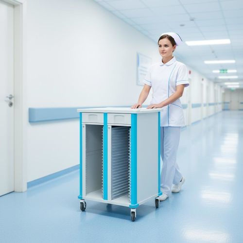 Medical trolley - FG-D-02 - Fangge Medical - medical records / aluminum / 2-drawer