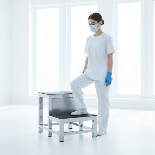 2-step step stool - E11 - Fangge Medical - stainless steel