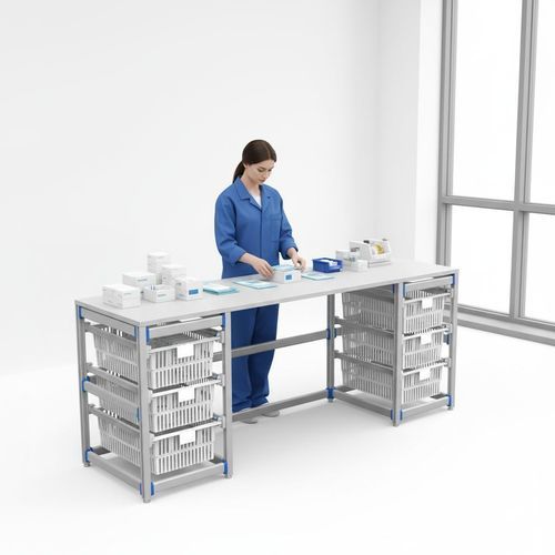 Nursing care workstation - FG-P-403F02 - Fangge Medical - with shelves / modular / tabletop