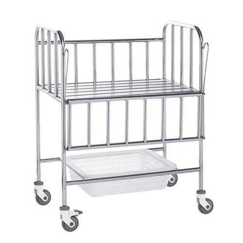 Hospital bassinet on casters - A03 - Fangge Medical - with side rails / stainless steel