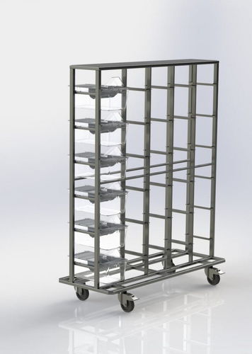 Animal cage rack - UNO-IL/49 - UNO Life Science Solutions - on casters