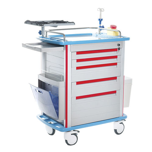 Emergency trolley - HS-D-02 - Shandong HESOURCE Medical Equipment - medical / for general purposes / aluminum