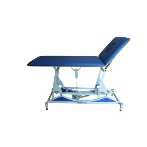 Physiotherapy examination table - FİZYOTABLE 2000 - Fizyomed - electric / height-adjustable / with adjustable backrest