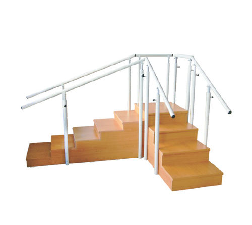 Corner rehabilitation staircase - FİZYOSTEP 2000 - Fizyomed - with 2 handrails