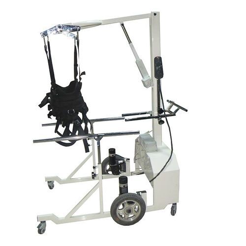 Electric stander - FİZYOSTAND 2000M - Fizyomed - on casters / with harness