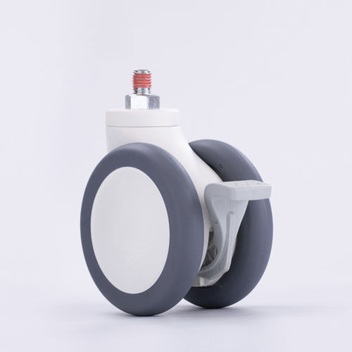 Swiveling wheel - MYSD-75B-062-M8X14 - Fujian Secure Medical Technology - with brake