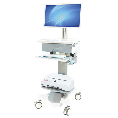 Height-adjustable computer cart - AJ1-00 - Fujian Secure Medical Technology