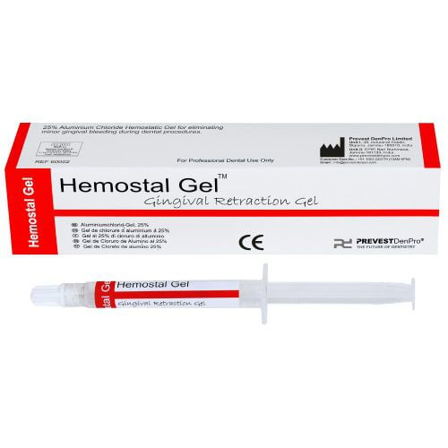Aluminium chloride dental material - HEMOSTAL  - PREVEST DENPRO LIMITED - gingival / for dental prophylaxis / gel