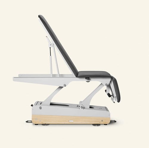 Electric massage table - Swop 3 - Naggura - on casters / with adjustable height backrest / with headrest