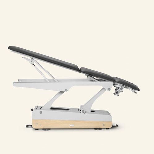 Electric massage table - Swop 5 - Naggura - on casters / with adjustable height backrest / with armrests