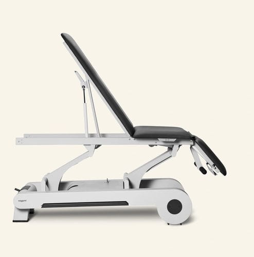 Electric massage table - N'Run 3 - Naggura - on casters / with adjustable height backrest / 3-section