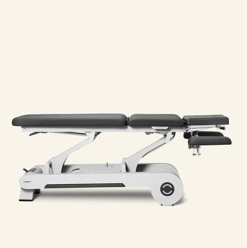 Electric massage table - N’Run 5S EVO - Naggura - on casters / with adjustable height backrest / with armrests