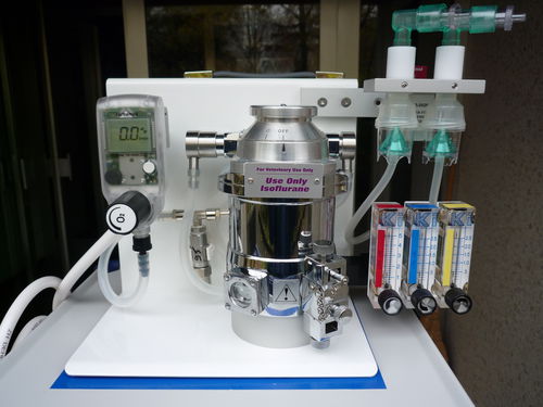 Animal research veterinary anesthesia workstation - PS-30457   - Rothacher Medical - for large animals / tabletop