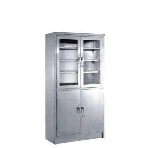 Hospital cabinet - 304 - TingHui Medical Instrument - with shelf / stainless steel / 4 doors