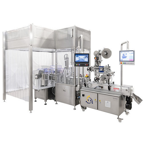 Laboratory labeling machine - RMLpharma series - b+b Automations- und Steuerungstechnik GmbH - automatic / pressure