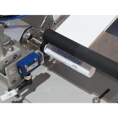 Pharmaceutical industry labeling machine - TNC-T - b+b Automations- und Steuerungstechnik GmbH - semi-automatic