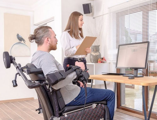 Arm mobility rehabilitation system - ExoRehab X - HoustonBionics - wrist mobility / shoulder mobility / computer-assisted