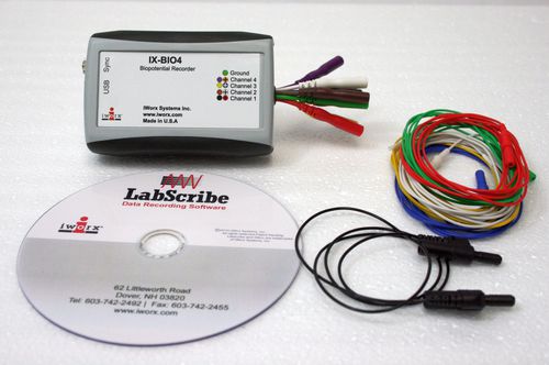 4-channel veterinary ECG system - IX-BIO4-SA - iWorx - for small animals