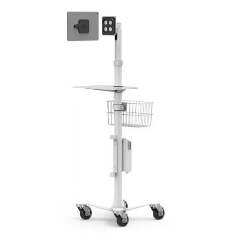 Tablet computer cart - Magnetic Rolling Kiosk - Rise Freedom Magnetix - Maclocks / Compulocks - secure