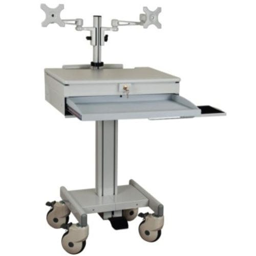 Mobile computer workstation - 902DA - Diwei Industrial Co., Ltd. - medical / laptop / height-adjustable