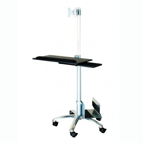 Panel PC computer cart - 130A-1 - Diwei Industrial Co., Ltd. - height-adjustable