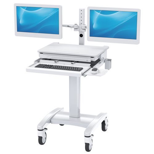Point-of-care computer cart - 908BA - Diwei Industrial Co., Ltd. - secure / height-adjustable / with drawer