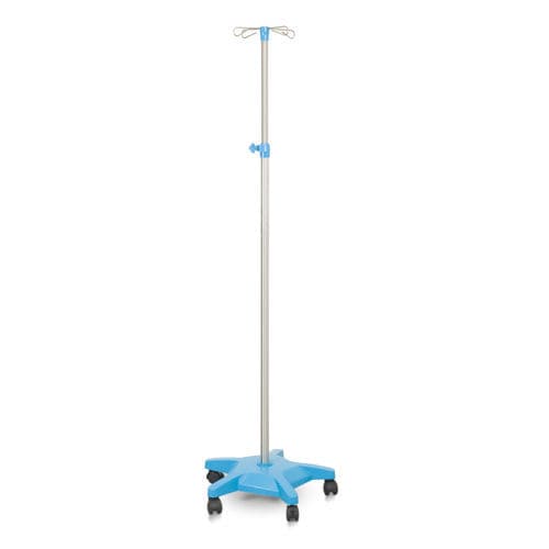IV pole on casters - SR10.70 - Inspital Medical Technology - 4-hook / stainless steel