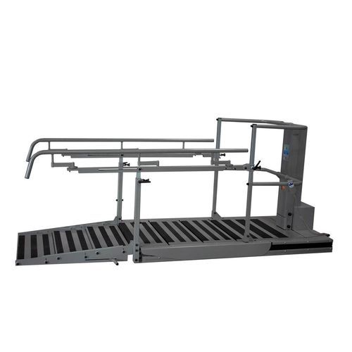 Straight rehabilitation staircase - Alter Step - ZARYA - with ramp / with 2 handrails