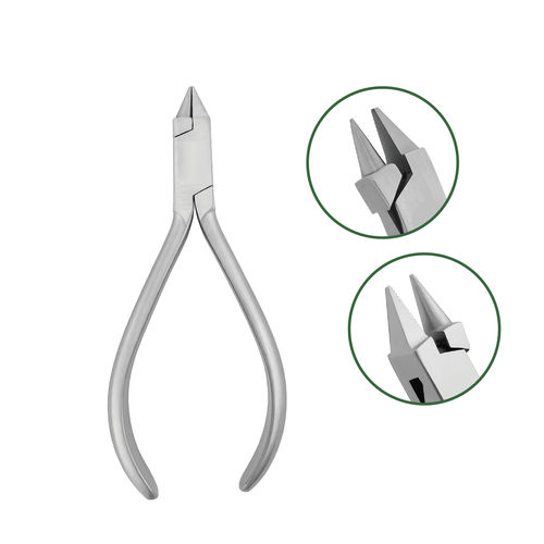 Orthodontic pliers - 21-102-045 - J+K Chirurgische Instrumente - wire-cutting / straight / tungsten carbide