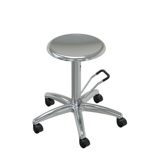 Healthcare facility stool - 108329 - Adexte - height-adjustable / hydraulic / on casters