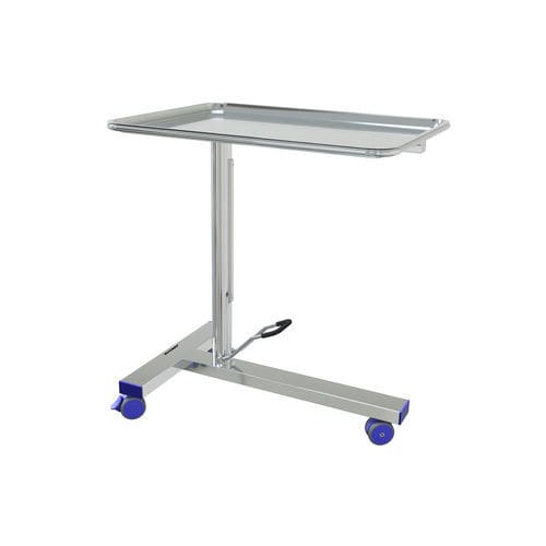 Trolley-mounted Mayo table - 191103  - Adexte - stainless steel / manuel