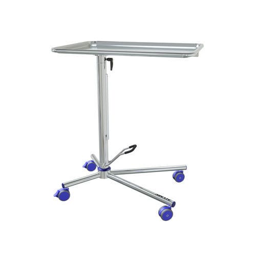 Trolley-mounted Mayo table - 191108  - Adexte - stainless steel / manuel