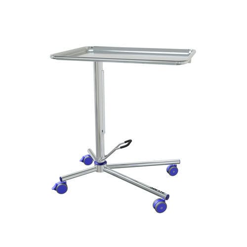 Trolley-mounted Mayo table - 191109  - Adexte - stainless steel / manuel