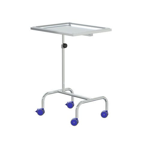 Trolley-mounted Mayo table - 191114 - Adexte - stainless steel / manuel