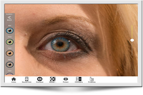 Acquisition iOS application - COLORED CONTACT LENSES - SBM Sistemi - ophthalmology / eye / iOS