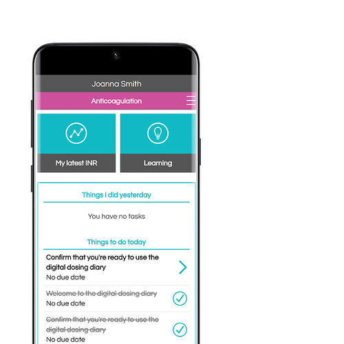 Treatment mobile application - INRstar Engage - LumiraDx - clinical