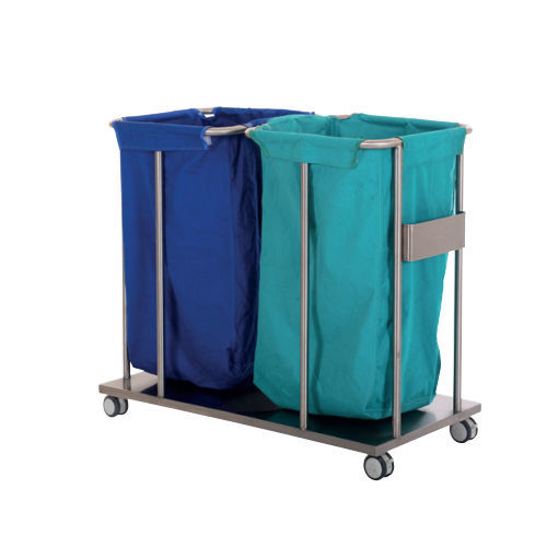 Medical linen trolley - 237.1155 - SEBA HANDELS - transport / laundry / 2-bag