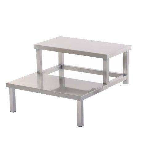 2-step step stool - 213.6060  - SEBA HANDELS - stainless steel