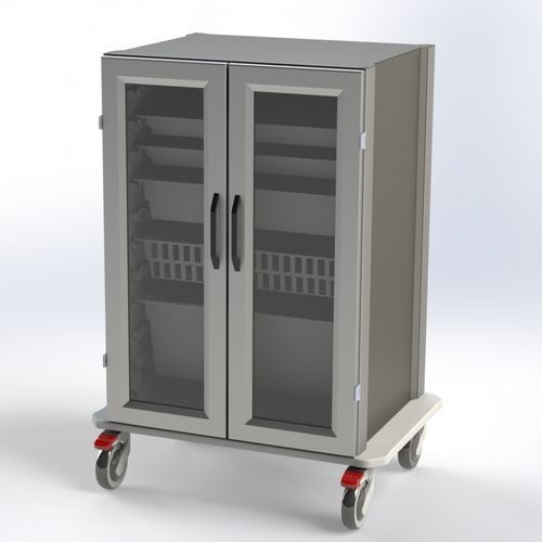 Storage cabinet - 120.4572 - SEBA HANDELS - on casters / with basket / with tray