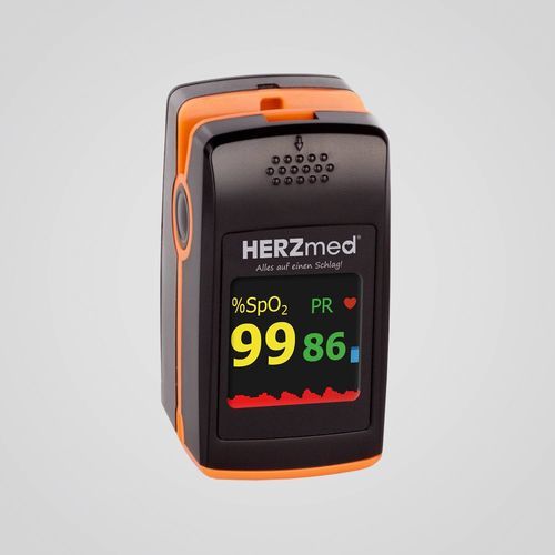 Fingertip pulse oximeter - PC-60E - HERZmed GmbH - medical / home care / battery-powered