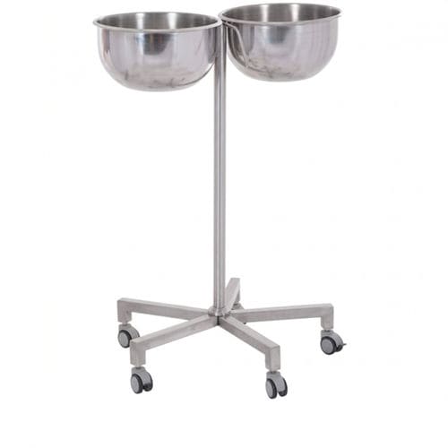 Trolley-mounted surgical basin stand - 245.6060 - Sterilmed Medical - stainless steel