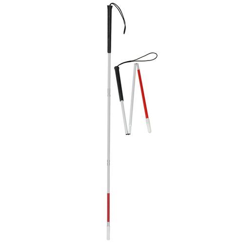 Straight handle white cane 624UE Ossenberg folding