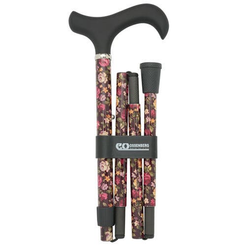 T-handle walking stick - 8003 - Ossenberg - height-adjustable / folding