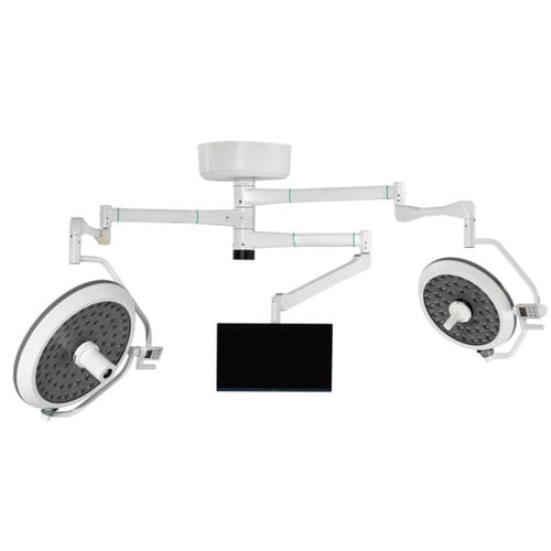 Ceiling-mounted surgical light - WYLED700/500HD - Shanghai Weyuan Medical Device - LED / 2-arm / 95